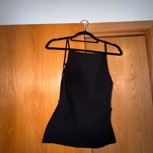 Elegant Black Backless Dress